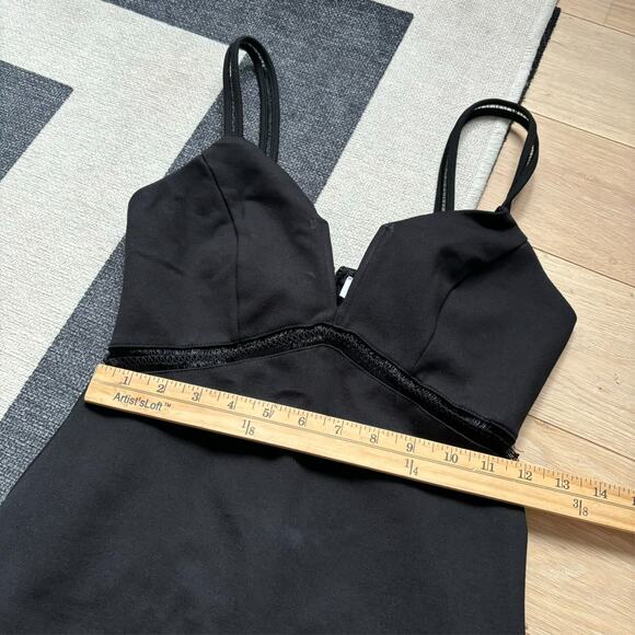 ASTR The Label Black Mini Cocktail Dress Size S Capri Strappy Bodycon Rayon - Picture 7 of 10